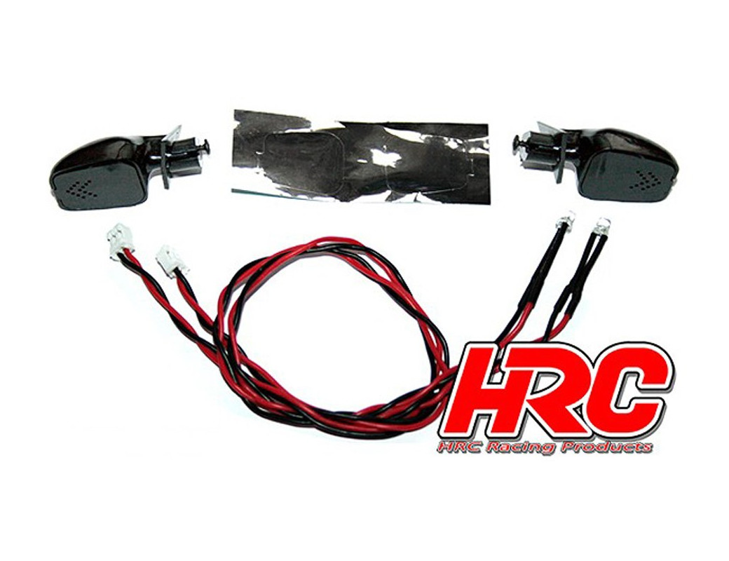 Retrovisores Con LEDS para coches rc (HRC8702). Car Mirror LED Kit HRC8702 Accesorios Carrocerias RC