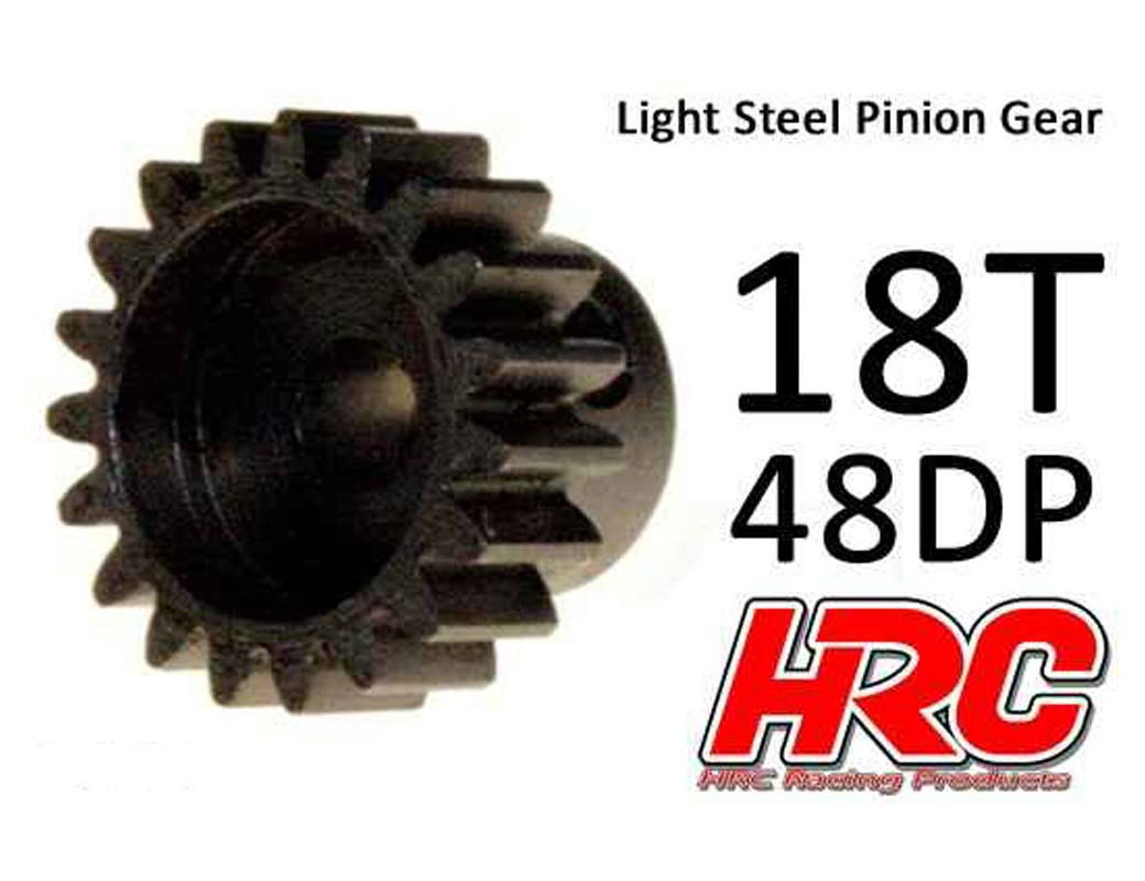 Piñon 18T, Pitch 48dp para Coches Rc (HRC74818). Pinion Gear Steel - Light HRC 74818 Piñones y Coronas RC
