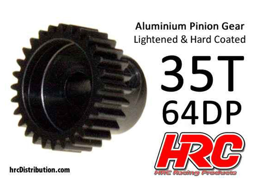 Piñon 35T, Pitch 64 para Coches Rc (HRC 76435AL). Pinion Gear Steel - Light HRC 76435AL Piñones y Coronas RC