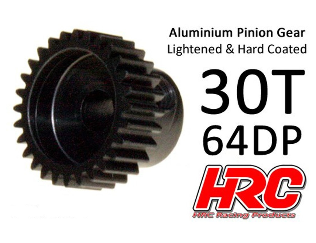Piñon 30T, Pitch 64 para Coches Rc (HRC 76430AL). Pinion Gear Steel - Light HRC 76430AL Piñones y Coronas RC
