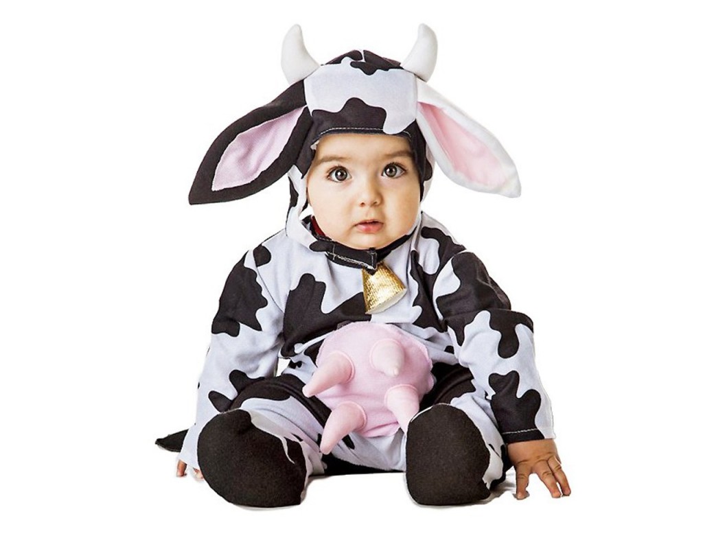 Disfraz de Vaca, Para Bebés. Carnaval, Halloween. Little Cow Costume for BabiesDisfraces Infantiles