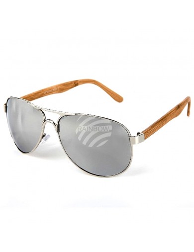Gafas de Sol Aviator PLATA con Funda. Retro Vintage Sunglasses VIPER UV400 SILVER