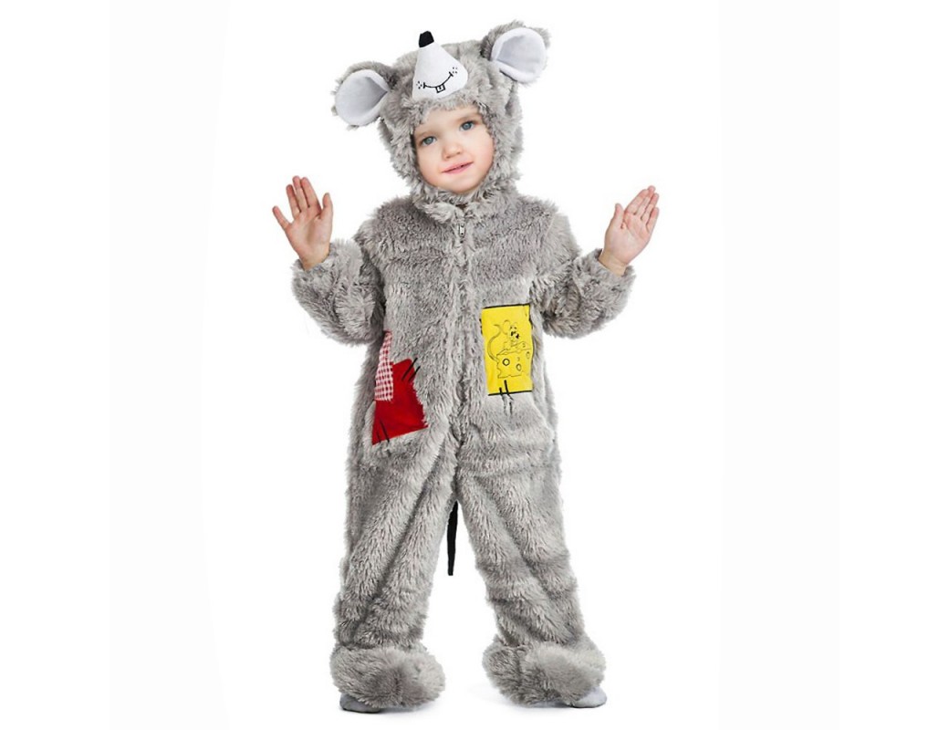 Disfraz de Ratón peluche, Para Bebé. Halloween, Carnaval. Cuddly Mouse, Costume for BabiesDisfraces Infantiles