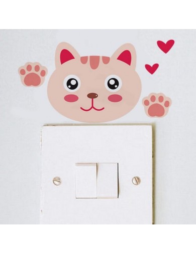 Vinilo Interruptor luz simpático gatito. Light switch vinyl sticker decal bedroom cat VINGAT3 Vinilos Decorativos, Stickers