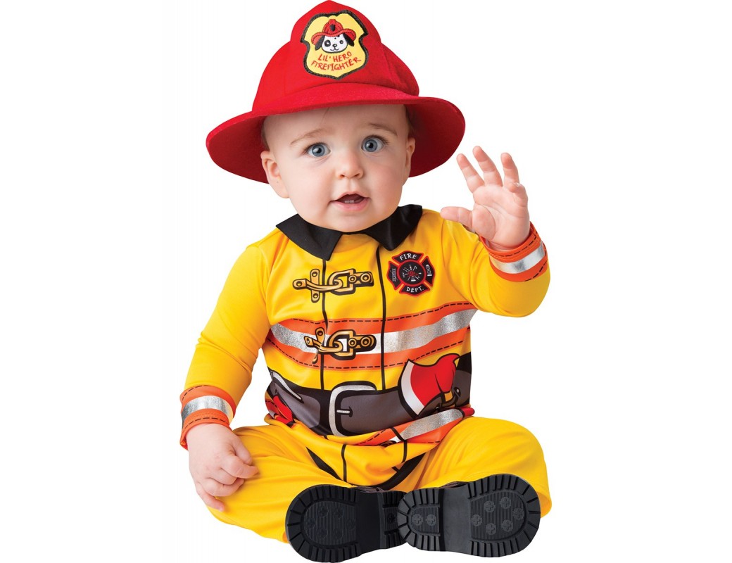 Disfraz de Bombero Para Bebés de 6 a 12 meses. Halloween, Carnaval. Fireman Costume for BabiesDisfraces Infantiles