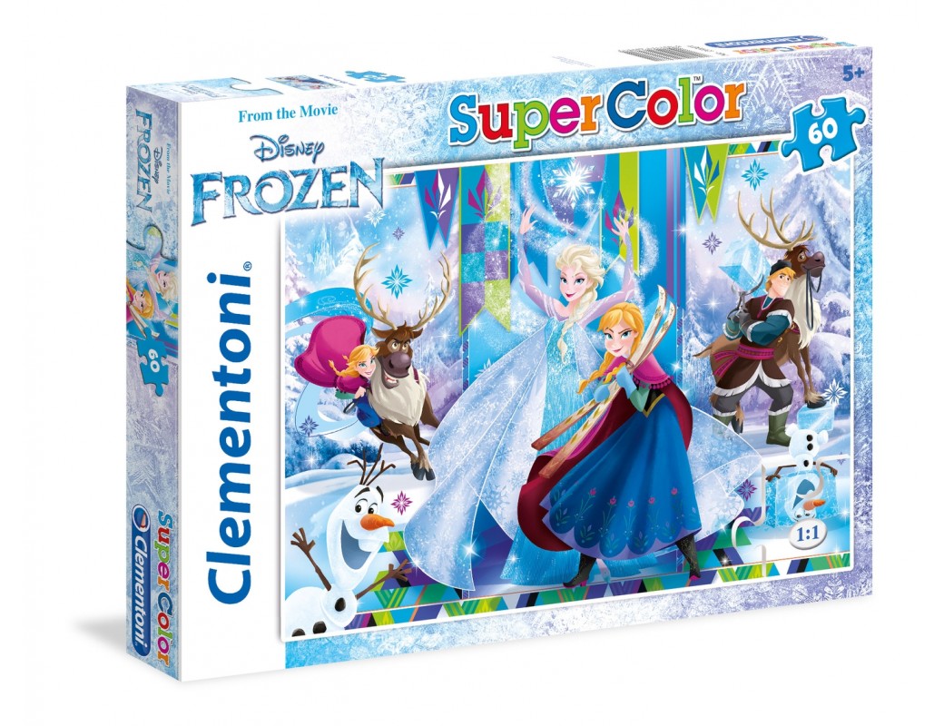 Frozen puzzle 60 piezas, Elsa, Anna y Olaf. Puzzles Clementoni 151755 Puzzles y Rompecabezas