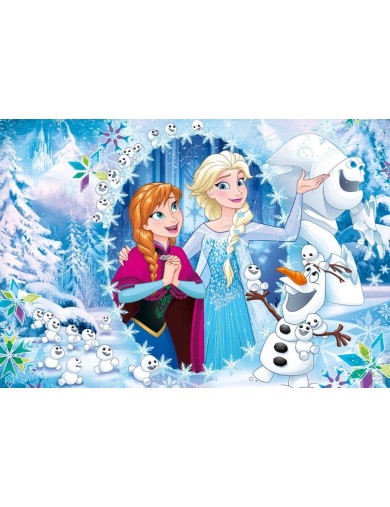 Frozen puzzle 104 piezas, Elsa, Anna y Olaf. Clementoni 149638 Puzzles y Rompecabezas