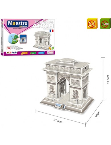Puzzle 3D Arco del Triunfo Paris 40 Piezas