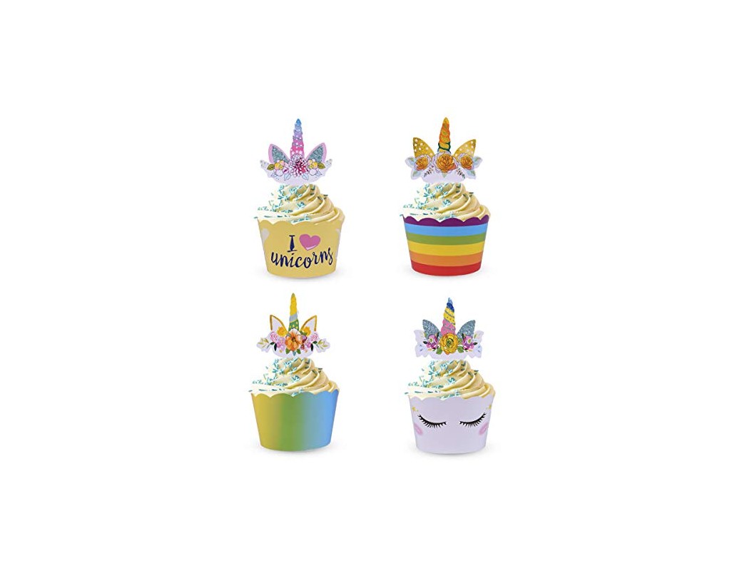 Decoración Pasteles Unicornio cupcakes Toppers 12 uds. Decoracion fiestas