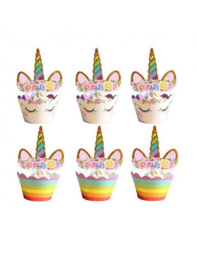 Decoración Pasteles Unicornio cupcakes Toppers 12 uds. Decoracion fiestas